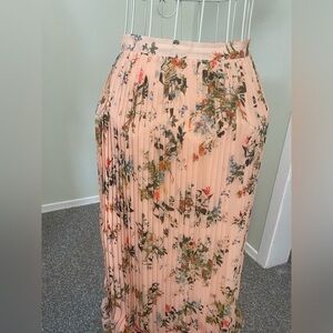 KOTON Accordion Pleat Floral Maxi Skirt